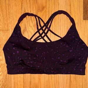 Victoria's Secret Dark Purple Strappy Sports Bra large